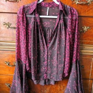 Free People Floral Blouse